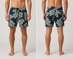 Shorts de surf pour hommes à séchage rapide, shorts de plage avec logo avant, maillots de bain légers et écologiques pour sports nautiques d'été - Product Image 4