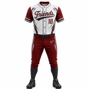 <b>Baseball</b> Uniform Men's Short Sleeve Sublimated Jersey with Pants Moisture Wicking Athletic Fit All Seasons - Product Image 1