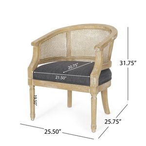 Poltrona Accent in Legno di Gomma Colore Antracite per Soggiorno - Product Image 4