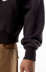 Premium Quality Dark Brown <b>NY</b> Raw Applique Full Zip Unisex <b>Hoodie</b> Breathable Cotton Blended Streetwear Distrust <b>Hoodie</b> For Men - Product Image 5