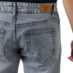 <b>Mens</b> Acid Wash Straight Leg Denim <b>Jeans</b> Mid Rise Casual Loose Fit Breathable Quick Dry 100% Cotton Spring Summer Autumn Winter - Product Image 4