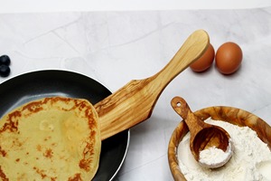 Cuillère de cuisine en bois multifonctionnelle, grande, en bois massif, écologique, cuillère à eau miroir, faite à la main, naturelle, louche de service pour le curry et la cuisine - Product Image 6