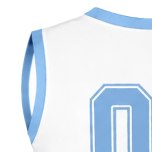 Haut d'uniforme de cheerleading bleu ciel sans manches, col en V, vêtements de sport pour l'entraînement des équipes de danse athlétique - Product Image 5