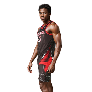 Uniforme de Baloncesto Sublimado, Conjunto de Baloncesto Sublimado Personalizado de Malla Retro, Ropa Deportiva Profesional para Hombre, Uniformes de Baloncesto - Product Image 2
