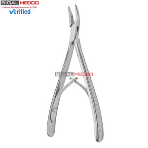 Rongeur à os manuel à double action 10x18mm en acier inoxydable, design droit et courbé, forceps chirurgical certifié CE - Product Image 4