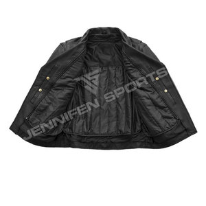 Youth Standing Collar Leather <b>Jacket</b> Black Motorcycle Real Leather <b>Biker</b> <b>Jacket</b> Customize Your Leather Motorcycle <b>Jacket</b> For men - Product Image 4