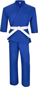 Kimono de Jiu-Jitsu Brasileño Azul, 100% Algodón, Secado Rápido, Tejido Transpirable y Elástico, Posiciones para Logotipo Personalizado, Unisex para Adultos - Product Image 5