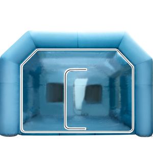 "Inflatable 39x16.4x13ft Paint Booth with LED Lighting & 2 <b>Blowers</b> for Portable <b>Car</b> Painting" - Product Image 1