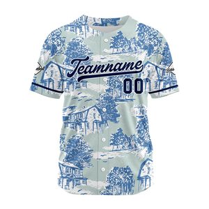 Custom Full Print <b>Baseball</b> Jersey Custom Button Up <b>Baseball</b> Jersey for Team Events and Everyday Casual Wear Style - Product Image 1