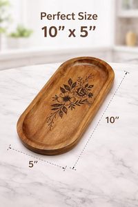 Handcrafted Wooden Jewelry Tray Elegant Organizer for Rings Earrings Bracelets Accessories - Product Image 5
