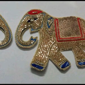 กระเป๋าใส่เหรียญทรงสี่เหลี่ยมผืนผ้าประดับลูกปัดสีฟ้าเทอร์ควอยซ์สุดหรู ปักมือด้วยลูกปัดสีทองขาว พร้อมซิป กระเป๋าใบเล็ก ลายปลาดาว สำหรับวันครบรอบ - Product Image 2