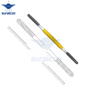 Râpes nasales Fomon 20,5 cm / 8 pouces droites avec inserts en carbure de tungstène TC 40 x 7 mm Fig. 1/2 pour une mise en forme précise des os nasaux - Product Image 5