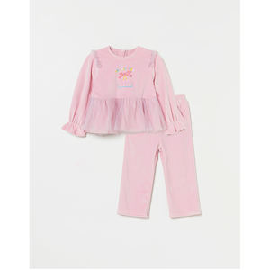 Conjunto de Ropa Infantil de Tela de Terciopelo Coreano OZKIZ para Niñas de 2 a 6 Años, Primavera/Otoño, Moda Infantil al por Mayor, Estampado de Cerezas - Product Image 1