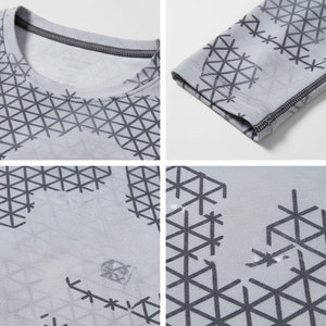 เสื้อคอมเพรสชั่นพิมพ์ลายตามสั่งสำหรับผู้ชาย เสื้อยืดออกกำลังกายแขนยาว ผู้ผลิตเสื้อผ้าฟิตเนส - Product Image 5