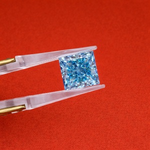 Diamant de laboratoire bleu fantaisie taille princesse 4.0 CT, VS1-VS2, avec certificat IGI, pour bijoux personnalisés – Meilleures ventes - Product Image 3