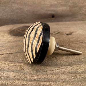 <b>Rustic</b> Resin Cabinet Knob Round Zebra Stripe Design Furniture Handle Drawer Pull for Storage Closet Use vibrant resin handle - Product Image 2
