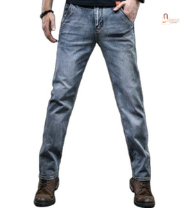 Jean en denim tendance pour homme, coupe slim décontractée en coton/élasthanne, prix abordable, qualité supérieure, design personnalisé - Product Image 1