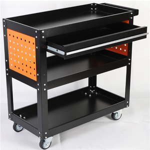 Hot Selling 3 Layer Rolling Metal <b>Tool</b> <b>Trolley</b> Assistant <b>Tool</b> Box With Wheels for Garage Repair Workshop - Product Image 1