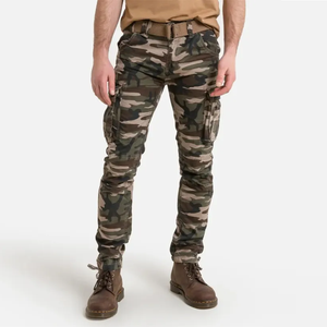 Pantalon cargo décontracté pour homme, coupe droite, 100% coton, léger, coupe-vent, durable, multi-poches, pour les aventures en plein air - Product Image 1
