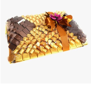 ถาดใส่ช็อกโกแลตทองเหลืองคุณภาพดีที่สุด ถาดจัดเก็บขนมหวานอินทผลัมทองเหลืองสุดหรู - Product Image 1