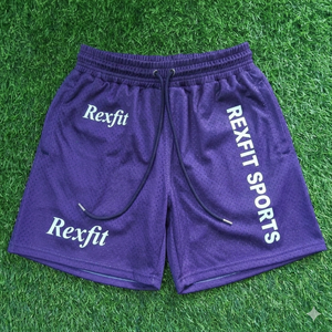 กางเกงขาสั้นออกกำลังกายผู้ชาย REXFIT SPORTS ลายเปลวไฟ กางเกงวิ่งฟิตเนส รับผลิตโลโก้ กางเกงกีฬา น้ำหนักเบา - Product Image 4