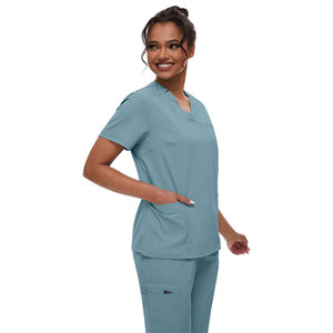 Ensemble de Blouse et Pantalon Médical Extensible pour Femme, Col en V, Tenue d'Infirmière, Blouse Chirurgicale Respirante, Vêtement de Travail Clinique pour Médecin et Spa - Product Image 2