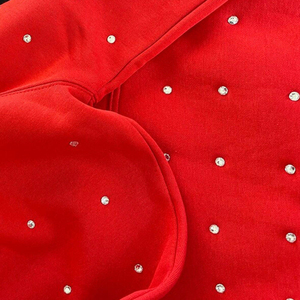 Sudadera con Capucha para Hombre, con Pedrería, Color Rojo y Negro, Tejido de Poliéster, Informal, Transpirable, Corte Regular, para Otoño - Product Image 5