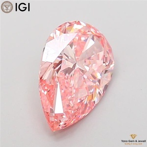 Diamante Cultivado en Laboratorio de 2.50 Quilates con Certificado IGI, Corte Pera, Color Rosa Intenso, Claridad VVS2, CVD, para Regalo de Anillo de San Valentín - Product Image 4