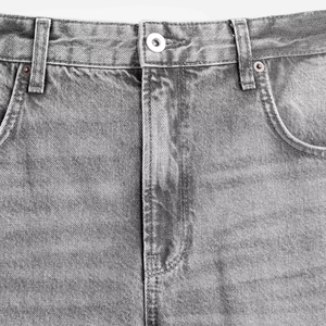 Jeans droits pour hommes GENERSA SPORTS, taille mi-haute, légers, respirants, à boutons, style hip-hop, lavage enzymatique, collection automne - Product Image 6
