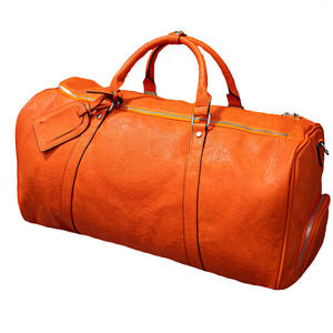 Bolsa de Viaje Unisex de Moda, de Cuero Genuino, Impermeable, Estilo Vintage, con Cierre de Cremallera, Gran Capacidad de 20-35L - Product Image 5