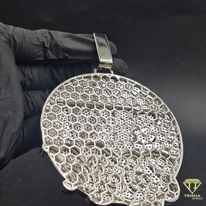 Collar de Plata 925 con Nombre Personalizado SKY, con Incrustaciones de Circonitas Cúbicas, Estilo Hip Hop - Product Image 5