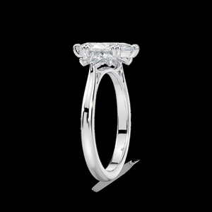 Bague de fiançailles en diamant de laboratoire taille marquise 1,30 carat, certifiée IGI, en or massif 14 carats, solitaire classique pour femme - Product Image 2