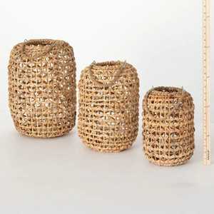 Exclusivo y Atractivo Portavelas Navideño de Vidrio Transparente y Ratán Hecho a Mano, Ecológico, con Tapa, Tamaños y Formas Personalizables - Product Image 4