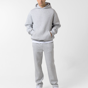 Wholesale Unisex Oversized <b>Pullover</b> Hoodie Sweatpants Tracksuit Blank Plain Dyed Quick Dry Baggy Oversized Sweat Suit - Product Image 1