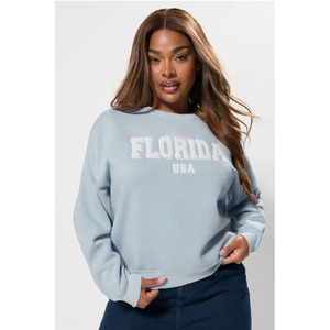 Sudadera de Cuello Redondo para Mujer, 100% Algodón, Lisa, con Bordado Frontal, Personalizable en Grandes Cantidades, para Invierno - Product Image 1