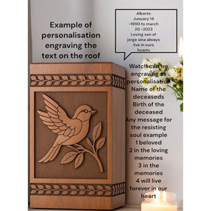 Wooden Urn with Religious Symbol Engraving Wooden Urn Manufacturer Bulk Supply by AYAANS - Product Image 5