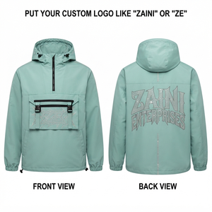 เสื้อแจ็คเก็ตกันลมผู้ชาย พรีเมียม 120 GSM ผ้าไนลอน แบบสวมหัว กันน้ำ สำหรับฤดูหนาว สไตล์สตรีทแวร์กลางแจ้ง แนวสตรีทในเมือง - Product Image 1