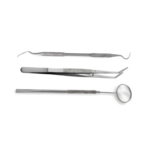 Juego de Instrumentos de Examen Dental de 3 Piezas, Acero Inoxidable, Certificado CE ISO, Proveedor Mayorista de Primera Categoría - Product Image 2