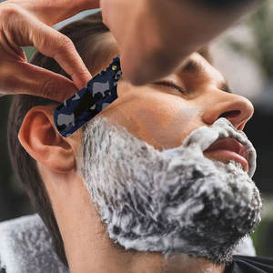 Rasoir droit professionnel pour hommes, rasoir de barbier à lame droite pour un rasage précis, shavette pour la barbe - Product Image 5