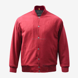 Veste Letterman unisexe rouge vintage en laine brodée de chenille personnalisée OEM vente en gros vêtements de ville baseball et collège - Product Image 1