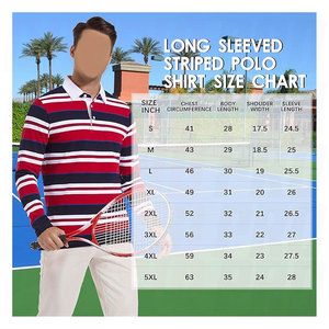 Polo de rugby vintage personnalisé haut de gamme pour homme, rayé, à manches longues, style polo de sport, vêtements de sport pour homme - Product Image 6