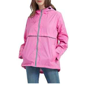Custom Eco Friendly Anti Bacterial Regular <b>Size</b> Lightweight Quick Dry Breathable Polyester Nylon <b>Rain</b> <b>Jacket</b> For Unisex - Product Image 5