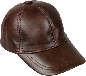 <b>Vintage</b> Classic 6 Panel Leather Baseball <b>Cap</b> Custom Retro Sports Leather Golf Hat Men Curved Brim Leather Dad <b>Cap</b> - Product Image 3
