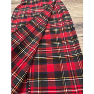 Kilt écossais pour femme en flanelle, style jupe portefeuille, motif tartan Royal Stewart, vente en gros 2026 - Product Image 4