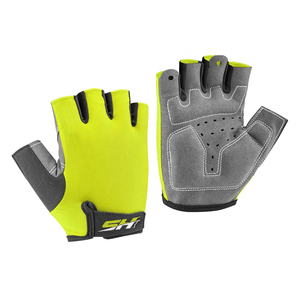 Shockproof Cycling Gloves Half <b>Finger</b> Mountain <b>Biking</b> Mitts Silicon Printing Palm Grip Adjustable Wrist Wrap Wear Cycling Gloves - Product Image 1