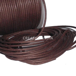 Latest Hot Sale 100% Cotton Waxed <b>Braided</b> 2mm <b>Cord</b> with Metallic Finish 65 Colors Available for Shoe Laces DIY Crafts - Product Image 2