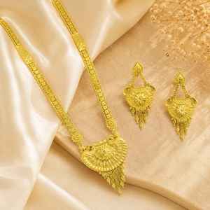 Joyería de Latón al por Mayor, Chapada en Oro de 14K, 18K, 24K, Conjunto de Joyería Larga Tradicional - Product Image 1