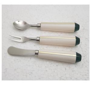 High Quality Blue Resin Handle Steel Cutlery <b>Set</b> Can Be in Any Color Flatware <b>Set</b> of 3 Pcs Steel Cutlery <b>Set</b> Dinner Tableware - Product Image 5