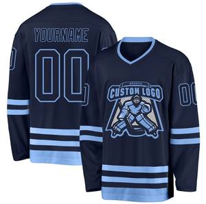 Maillot de hockey sur glace de qualité supérieure 100% polyester, impression personnalisée du nom de l'équipe et du logo (transfert thermique), séchage rapide, antibactérien - Product Image 6