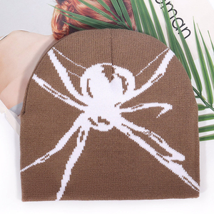 Unisex Spider Knit Cuffed <b>Beanies</b> Outdoor Sports Ear Protection Winter Cap Soft Warm 100% Acrylic Wholesale Custom Design - Product Image 6